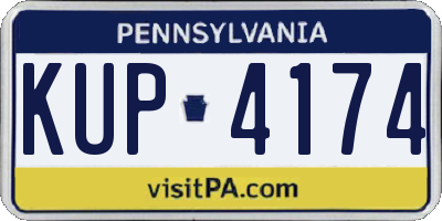 PA license plate KUP4174