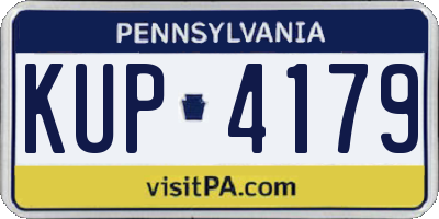 PA license plate KUP4179