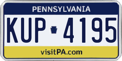 PA license plate KUP4195