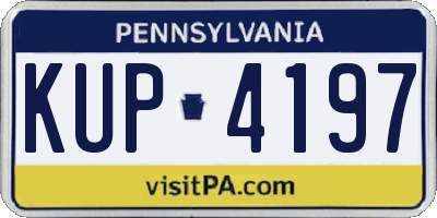 PA license plate KUP4197