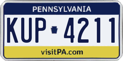 PA license plate KUP4211