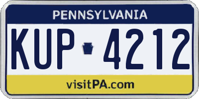 PA license plate KUP4212
