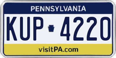 PA license plate KUP4220