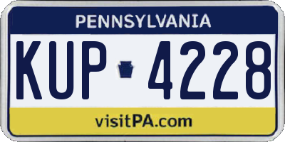 PA license plate KUP4228