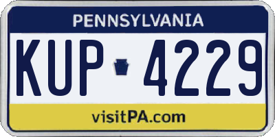 PA license plate KUP4229