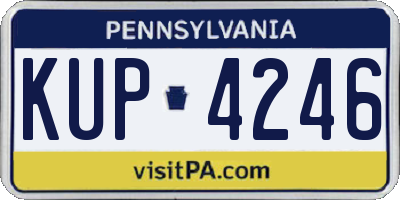 PA license plate KUP4246