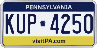 PA license plate KUP4250