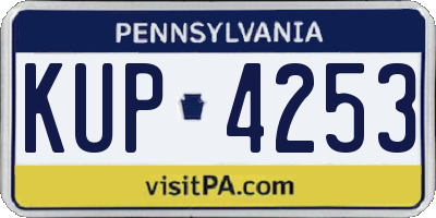 PA license plate KUP4253