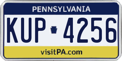 PA license plate KUP4256