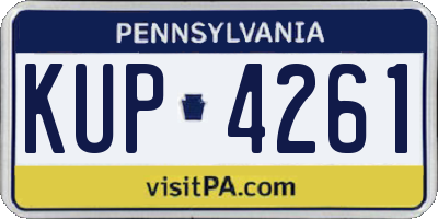 PA license plate KUP4261