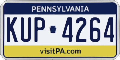 PA license plate KUP4264