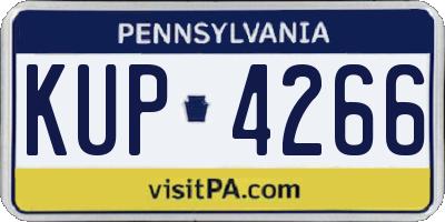PA license plate KUP4266