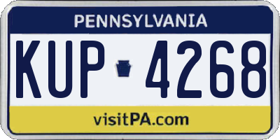 PA license plate KUP4268