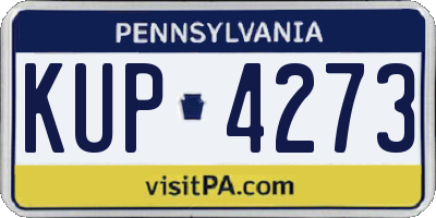 PA license plate KUP4273