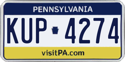 PA license plate KUP4274