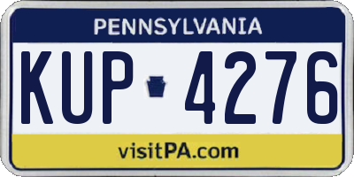 PA license plate KUP4276
