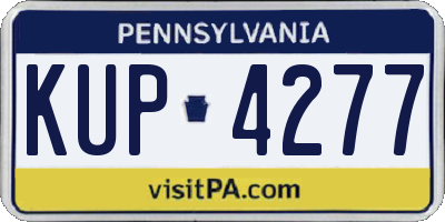 PA license plate KUP4277