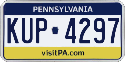 PA license plate KUP4297