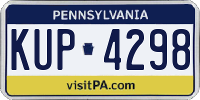 PA license plate KUP4298