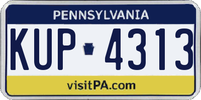 PA license plate KUP4313