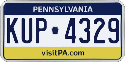 PA license plate KUP4329