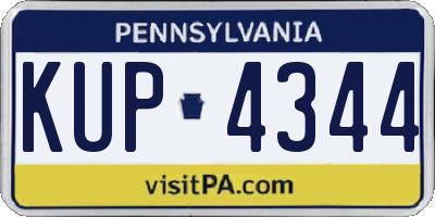 PA license plate KUP4344