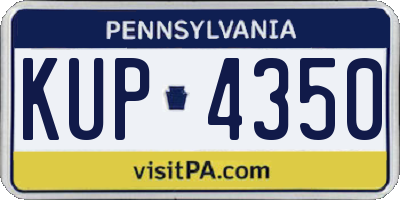 PA license plate KUP4350