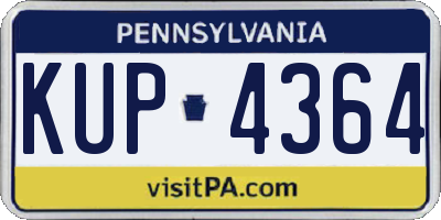 PA license plate KUP4364