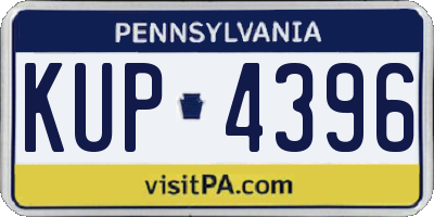 PA license plate KUP4396