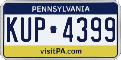 PA license plate KUP4399