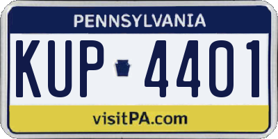 PA license plate KUP4401