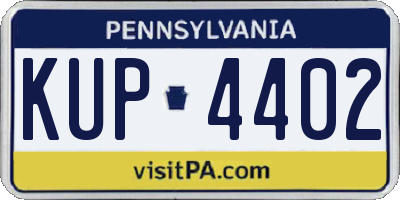 PA license plate KUP4402