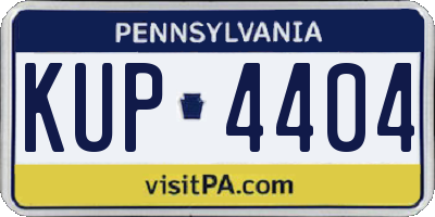 PA license plate KUP4404