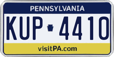 PA license plate KUP4410