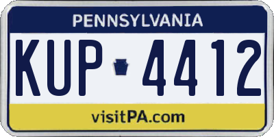PA license plate KUP4412