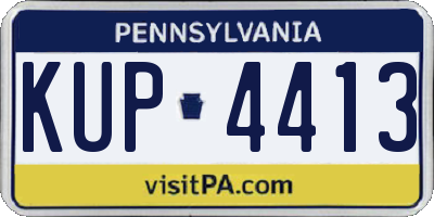 PA license plate KUP4413