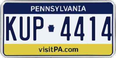 PA license plate KUP4414