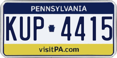 PA license plate KUP4415