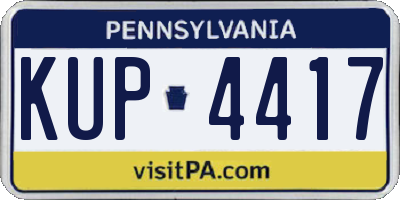 PA license plate KUP4417