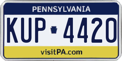 PA license plate KUP4420