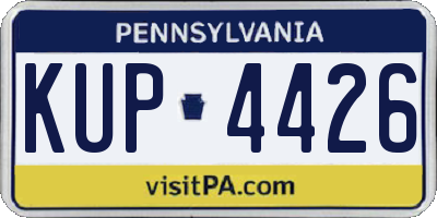 PA license plate KUP4426