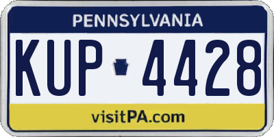 PA license plate KUP4428