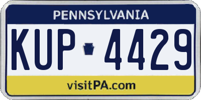 PA license plate KUP4429