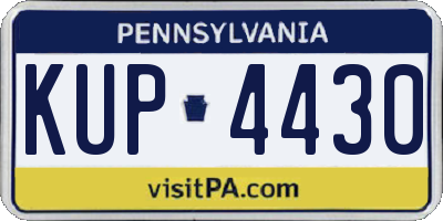 PA license plate KUP4430