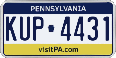 PA license plate KUP4431