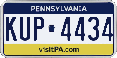 PA license plate KUP4434