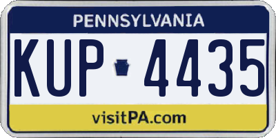 PA license plate KUP4435