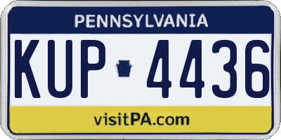 PA license plate KUP4436