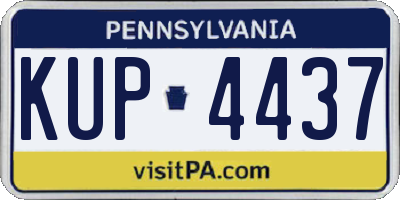 PA license plate KUP4437