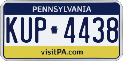 PA license plate KUP4438